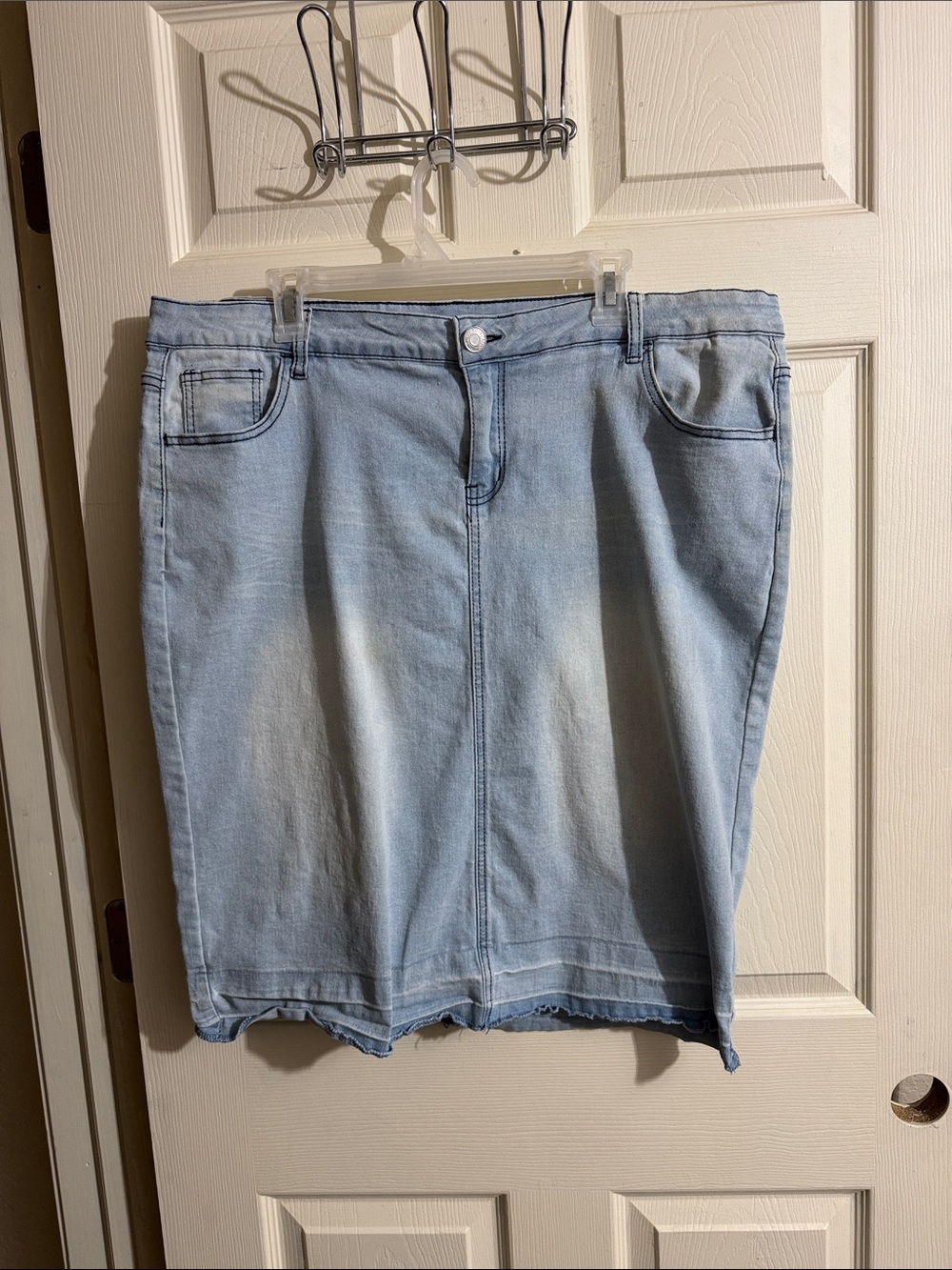 3X Be Girl Light Wash Denim Skirt